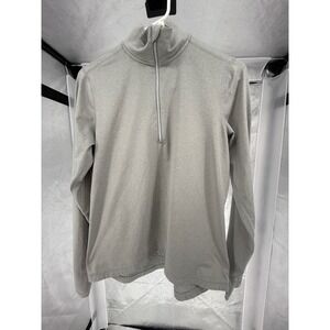 RLX‎ Ralph Lauren Womens Gray Half Zip LongSleeve Pullover Top S note logo